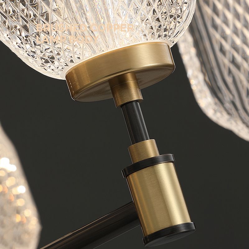 Luces de lámparas de la isla de iluminación lineal Luces de araña colgante moderna