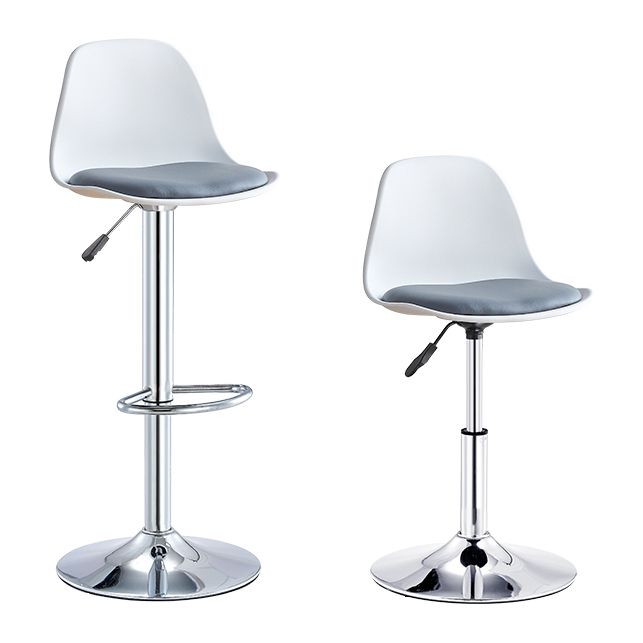 Contemporary Style Bar Stool Liftable Counter Bar Stool with Metal Legs