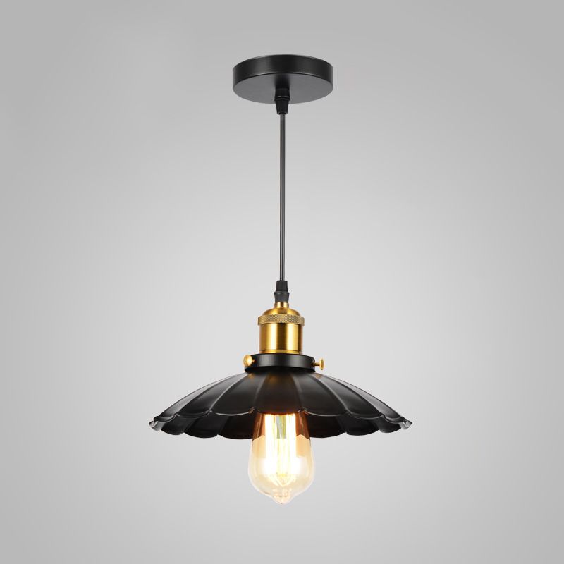 Industrial Style Cone Shape Pendant Lighting Metal 1 Light Pendant Light for Bedroom