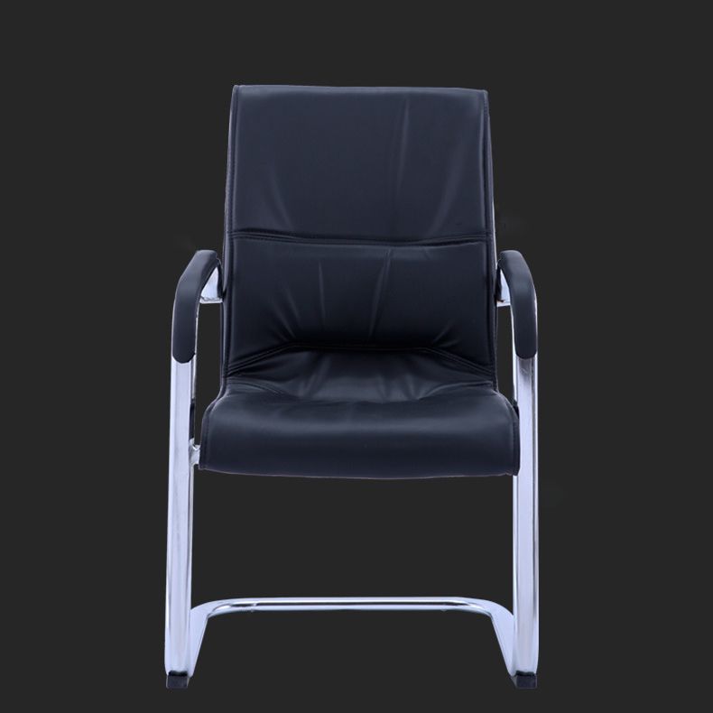 Contemporary PU Computer Chair Faux Leather and Chrome Frame Office Chair