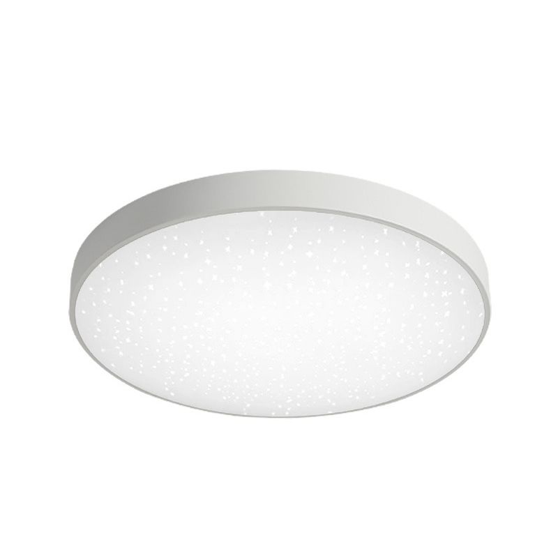 Ronde vorm LED-plafondlamp Modern ijzer 1-lichts inbouw in witte afwerking