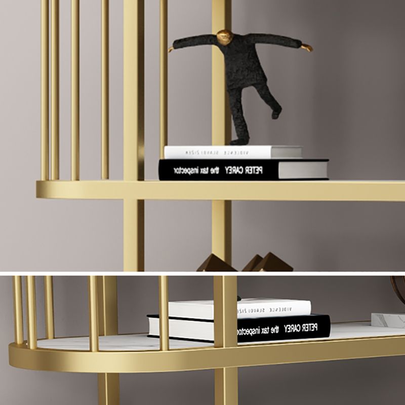 Modern Style Bookshelf Open Back Metal Bookcase for Study Room