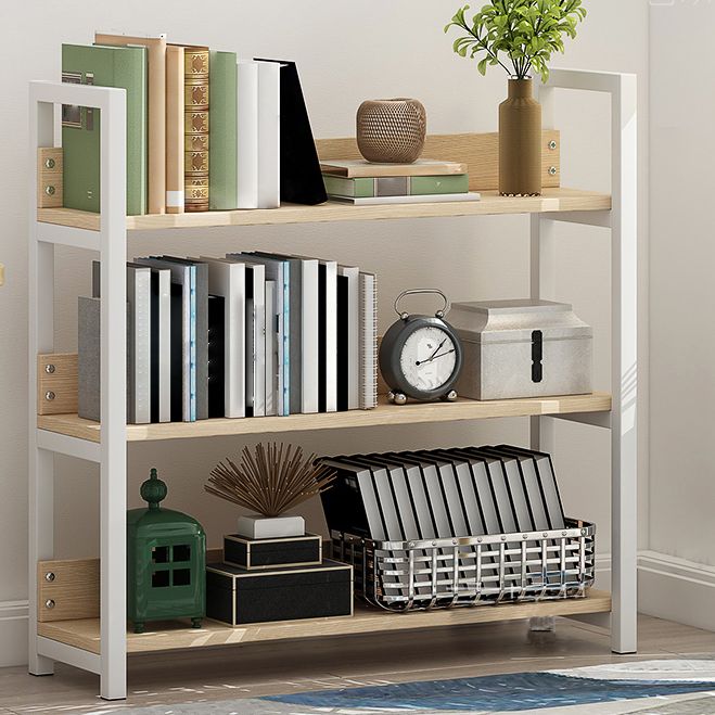 Open Multi-layer Bookshelf Modern Steel Wood Home Living Room Bookcase