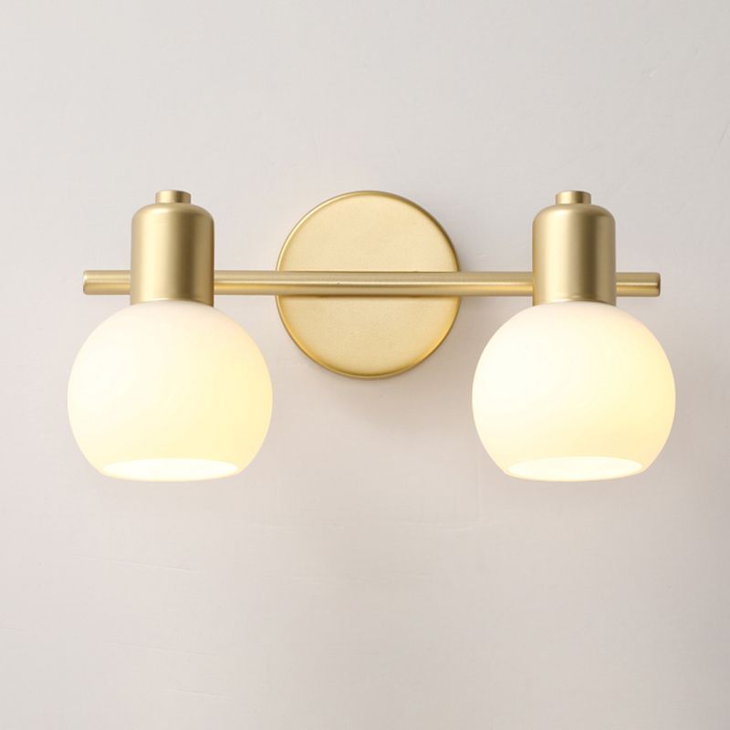 Metal Balls Wall Mounted Light Fixture Modern Style Gold Wall Mounted Light for Bathroom