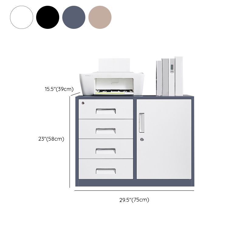 Modern Style File Cabinet Metal Frame Lock Storage Filing Cabinet