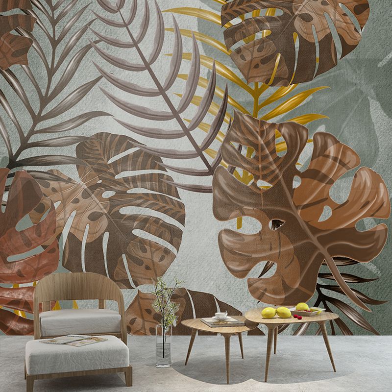 Illustration Plant Decoration Mural Mildew Resistant Wallpaper Sleeping Room Wall Mural