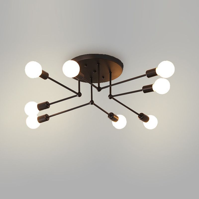 Industrial L Ceiling Lamp Minimalist Flush Mount Light Fixture for Bedroom