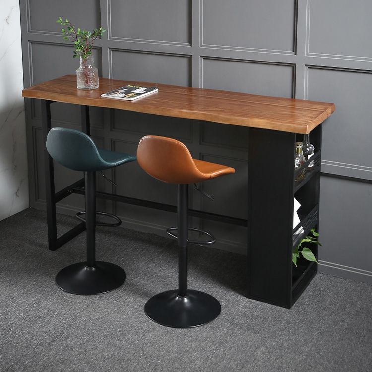 Indoor Adjustable Counter-height Stool with Swivel Leather Counter Bar Stool