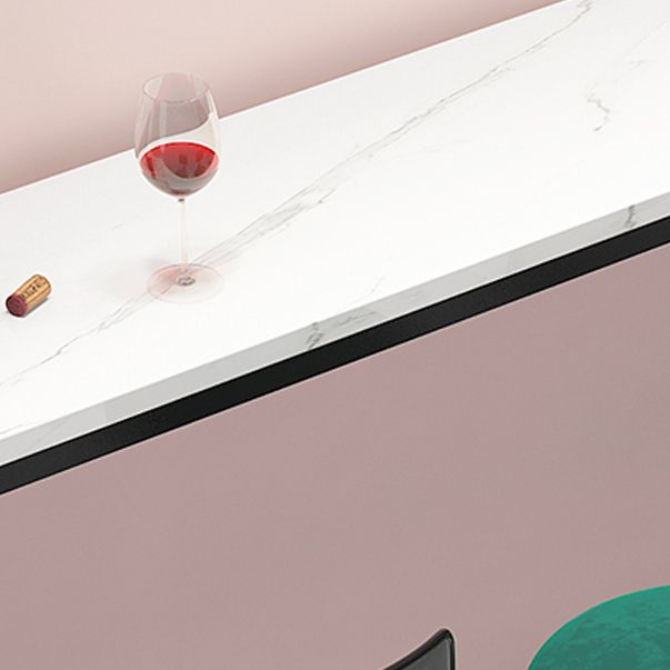 Marble Rectangle Counter Height Dining Table Indoor Footrest Pub Height Dining Table