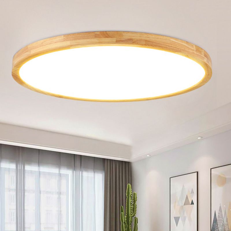 Circular Flush Mount Light Fixture Modern Wood Flush Mount