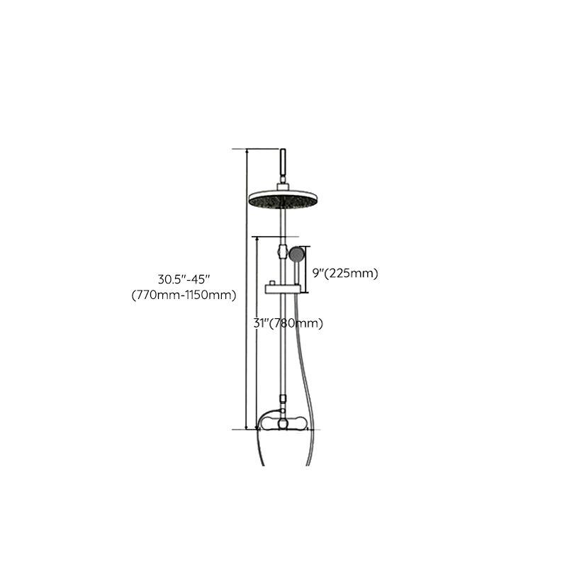 Modern Shower System Stainless Steel Adjustable Shower Head Shower Trim