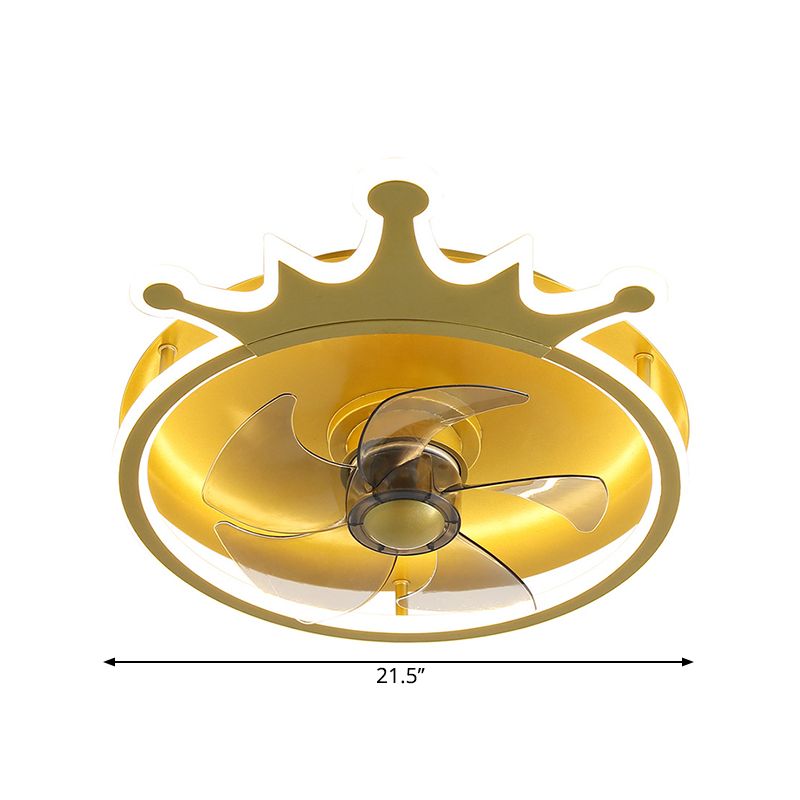 Éclairage de ventilateur pendentif à chambre à LED à 5 lames