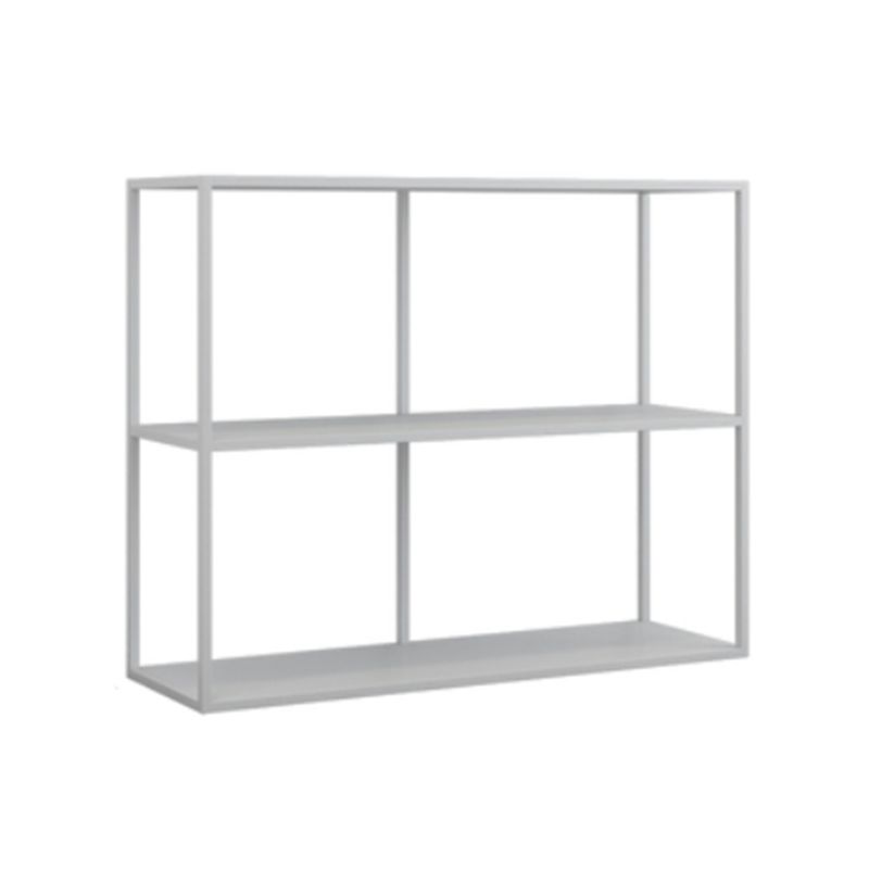 Open Rectangular Bookcase Industrial Metal Shelf for Study Room