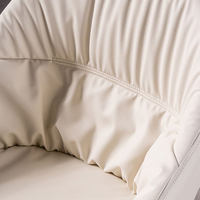 Faux Leather Dining Chair Industrial Style Wingback Arm Chair