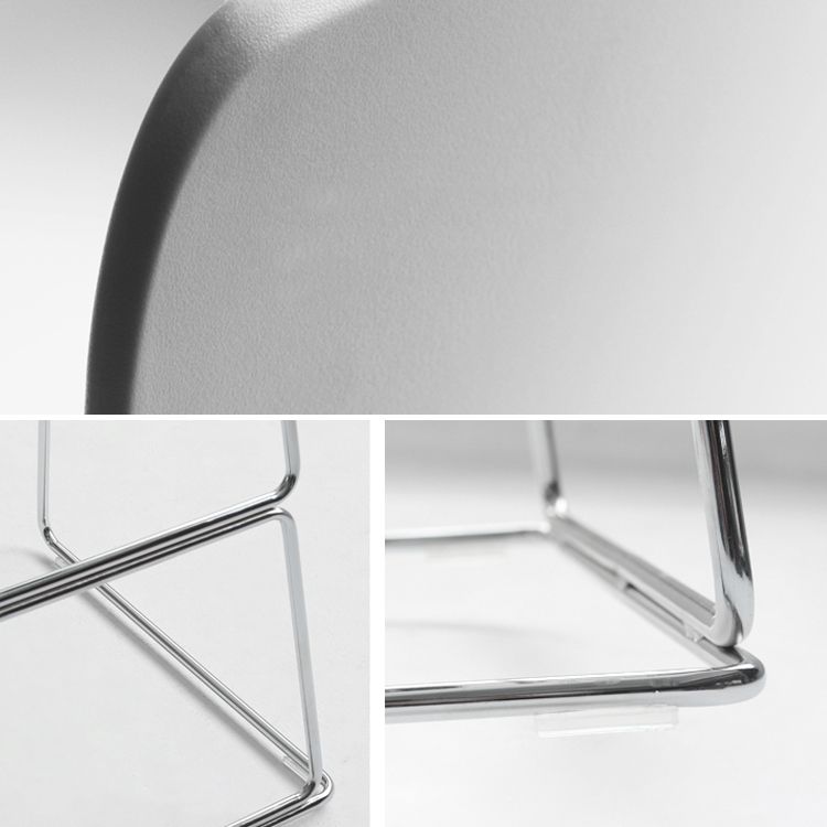 Contemporary Style Bar Stool Plastic Counter Bar Stool with Metal Legs for Home