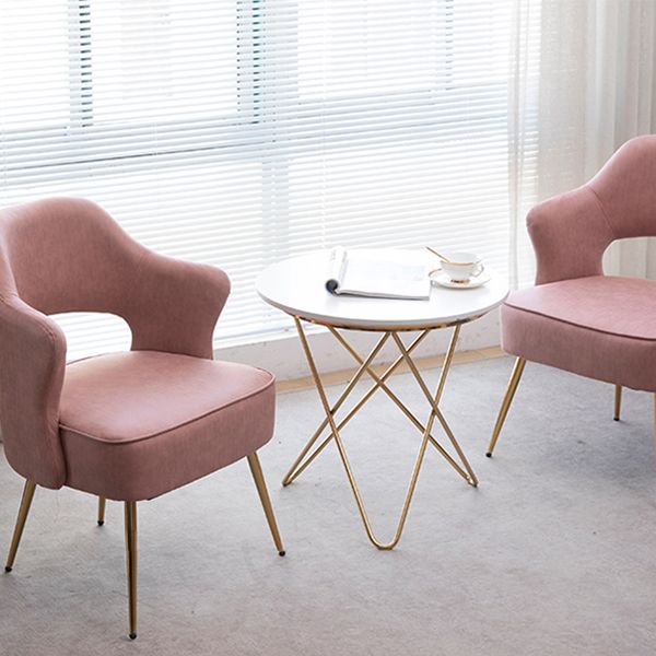 Fauteuils de salle à manger en métal nordique, chaise latérale à dossier ouvert pour Restaurant