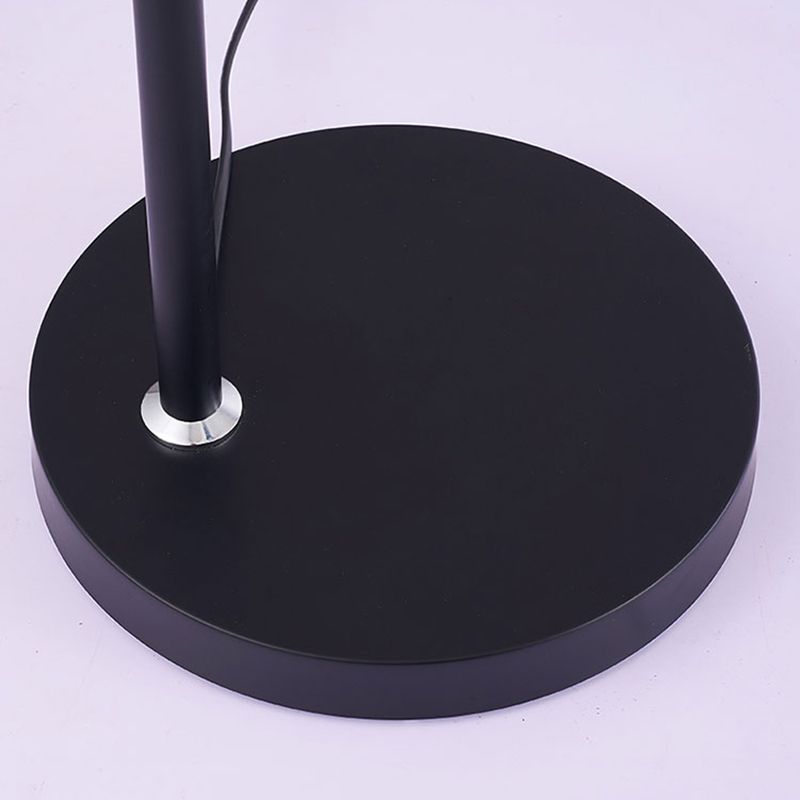 Fishing Rod Floor Reading Light Modern Metal 1-Light Living Room Floor Light with Drum Shade