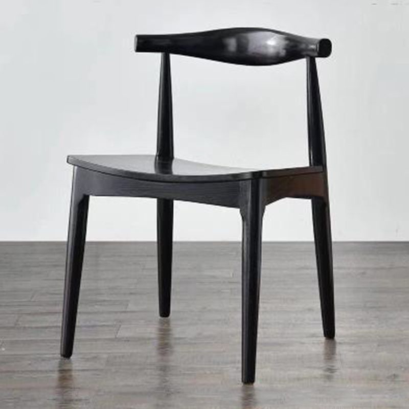 Solid Wood Open Back Side Chair Industrial Dining Side Chair