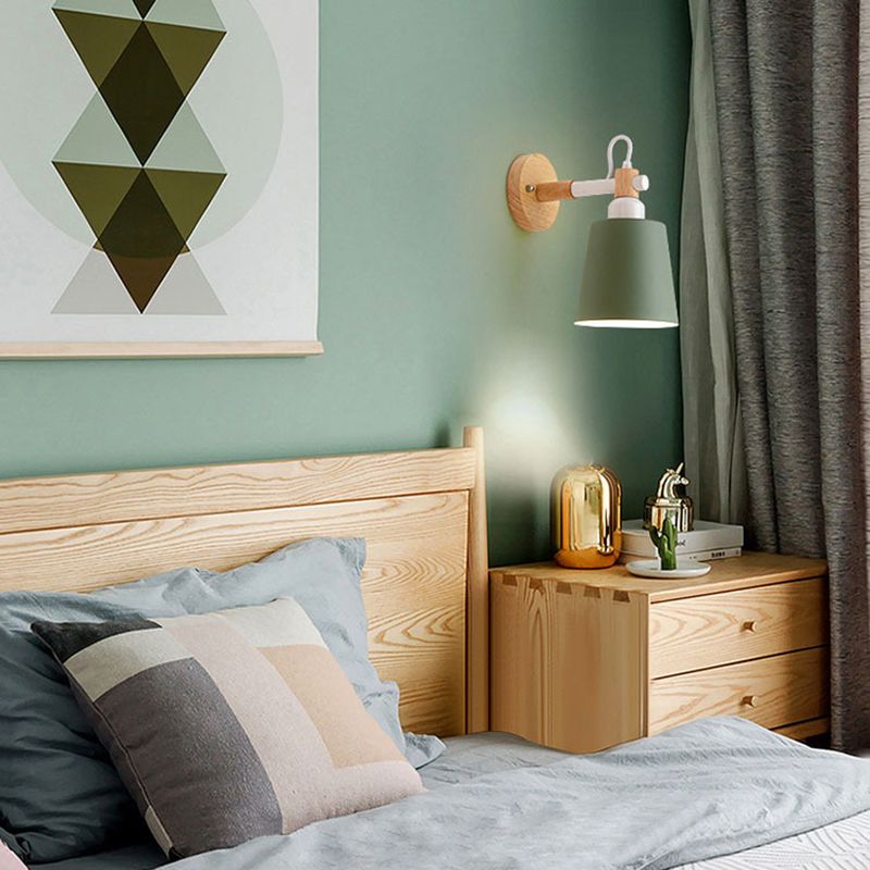 Fissaggi da lampada a parete da 1 luci moderni macchero in metallo e vetro montato sulla lampada montata