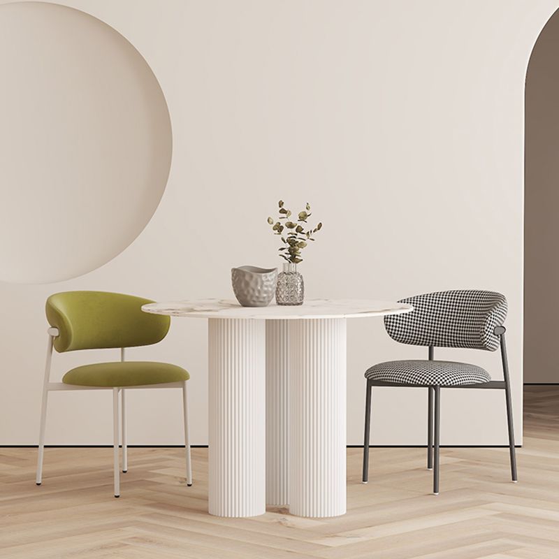 Modern Round Stone Dining Table 1/3 Pieces Dining Set for Dining Room