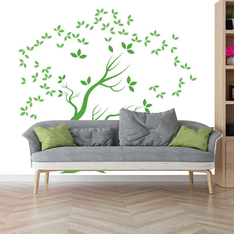 Green Tree Wall Paper Murals Stain-Resistant Childrens Art Kids Bedroom Wall Decor