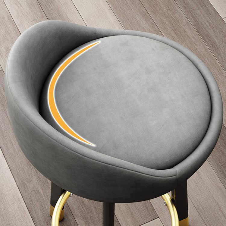 Scandinavian Home Footrest Stool Matte Finish Upholstered Bar Stools