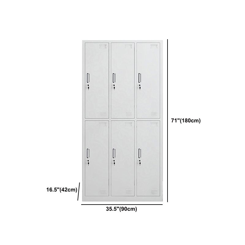 Modern Style Wardrobe White Metal Wardrobe Closet with Locks
