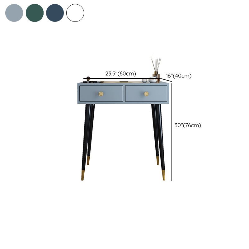Modern Solid Wood Vanity Dressing Table with Mirror and Stool