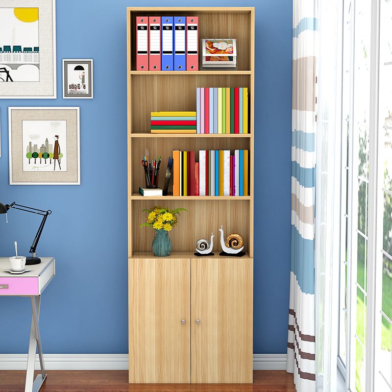 Closed Back Standard Storage Bookcase Nordic Wooden Bookshelf