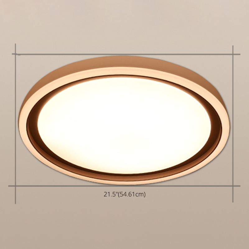 Acrylic Geometric Shaped Ceiling Lighting Simple Coffee and White LED Flush Mount Light