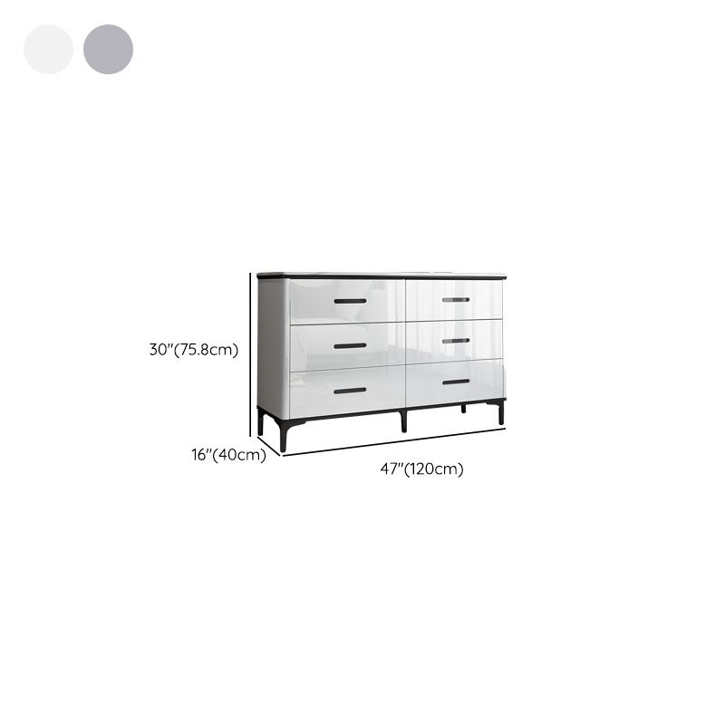 Contemporary Stone Storage Chest Bedroom Chest with Black Legs