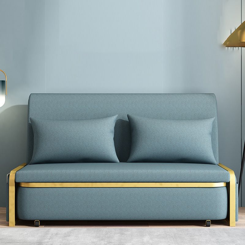 35" Wide Glam Futon Sofa Bed Folding Pillow Included Sleeper Sofa