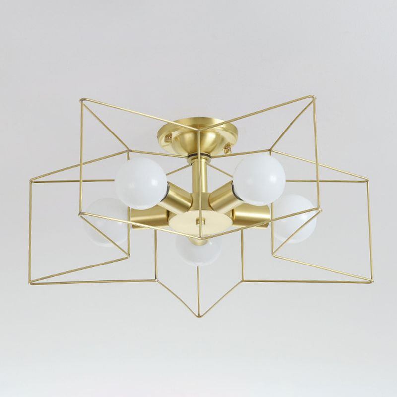 Star Shape Flush Mount Light Fixtures Modern Flush Mount Ceiling Light