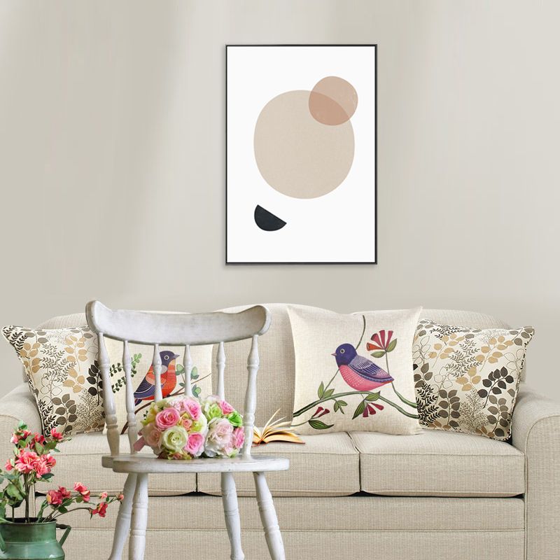 Scandinavian Style Cambered Pattern Art Light Color Textured Wall Decor for Playroom