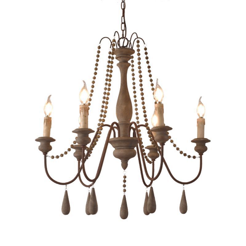 Retro 6/8/12 têtes lampe de lustre gris Branche Plafond Pendant Light avec bras métallique pour le salon