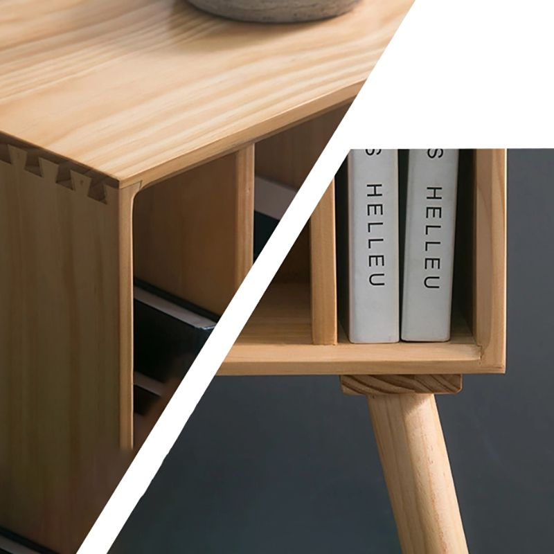 Modern Closed Back Bookshelf Solid Wood Bookcase with Shelves