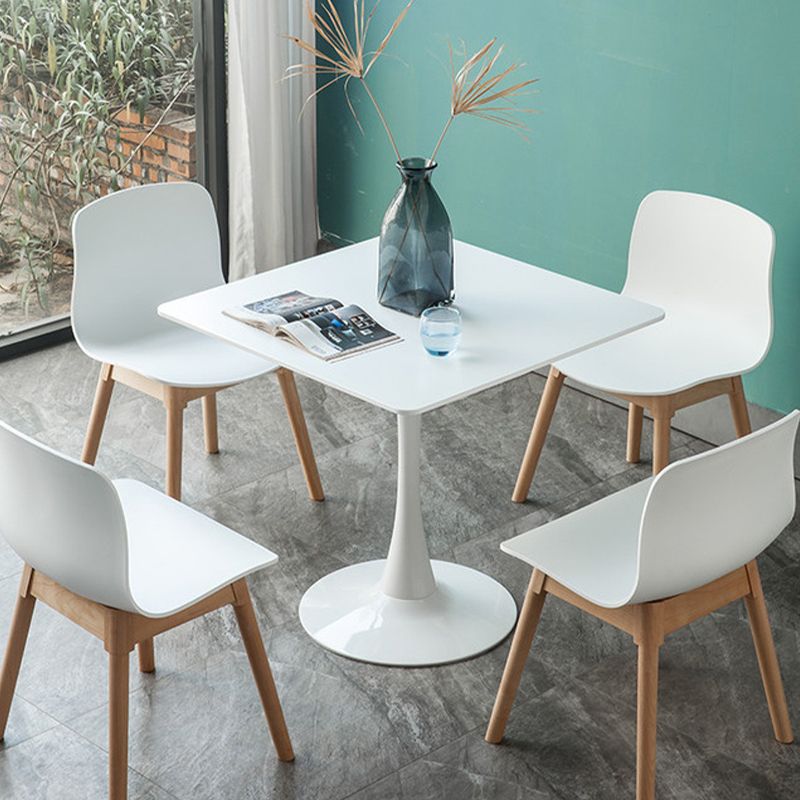 Natural Beech Legs Side Chair Scandinavian Armless Dining Chairs