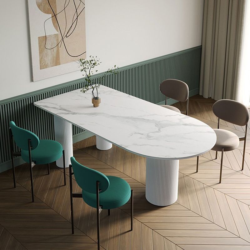 Metaal eigentijdse gratis vorm binnen tafel gesinterde stenen boventafel voor eetkamer