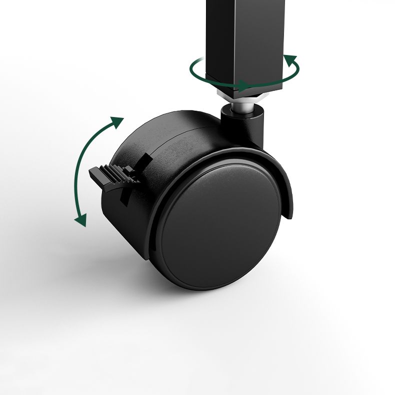 Scandinavian Style Etagere Bookcase Metal Open Back Bookshelf with Wheels