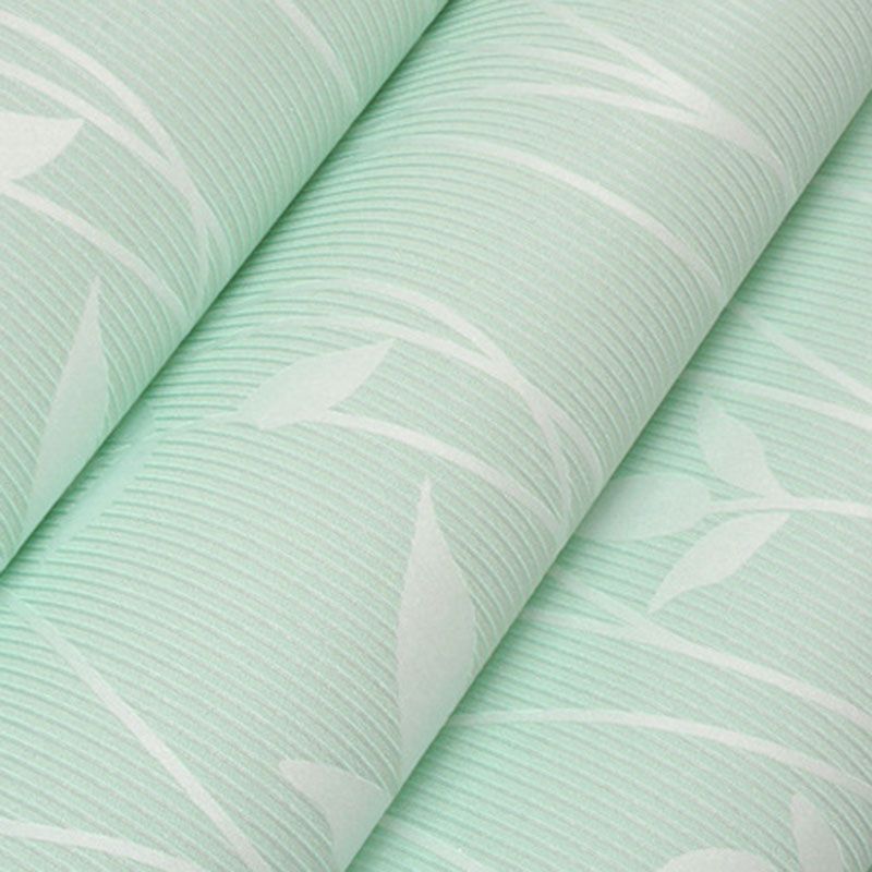 Fresh Botanical Leaf Wallpaper Roll Stain-Resistant Non-Pasted Wall Decor, 33-foot x 20.5-inch