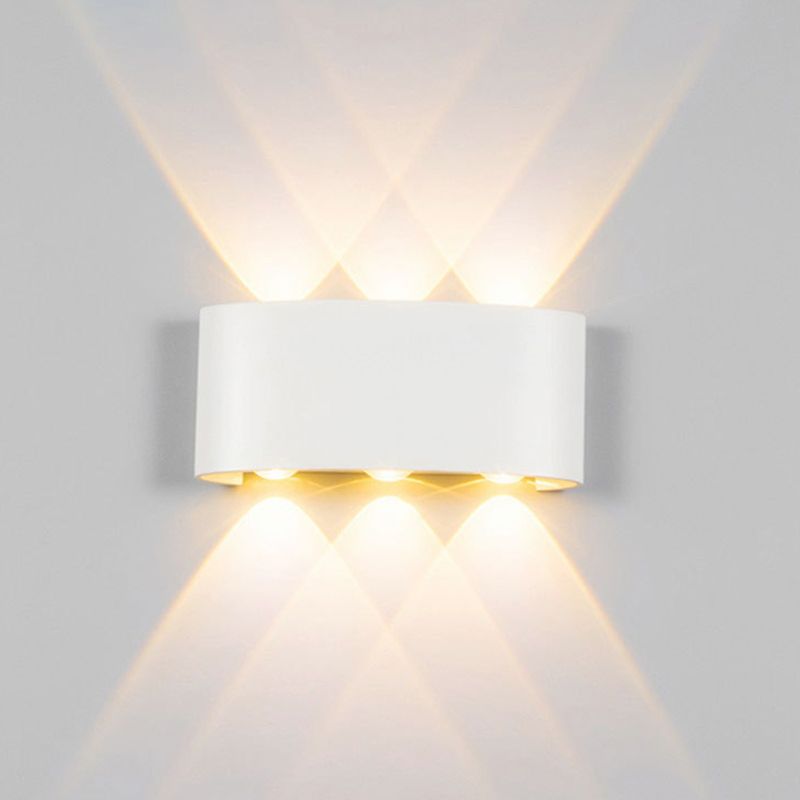 Moderner minimalistischer Stil flach runde Wandleuchten Metallwandlampen für Außenwand