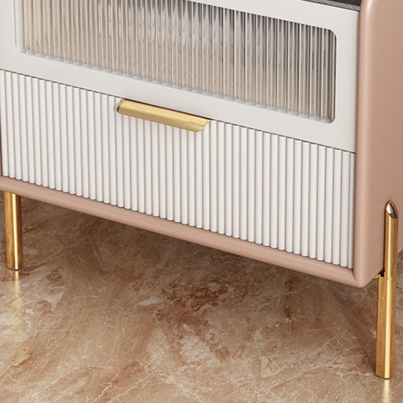 Wood Nightstand 16" Wide Bed Nightstand with Draewrs and Legs