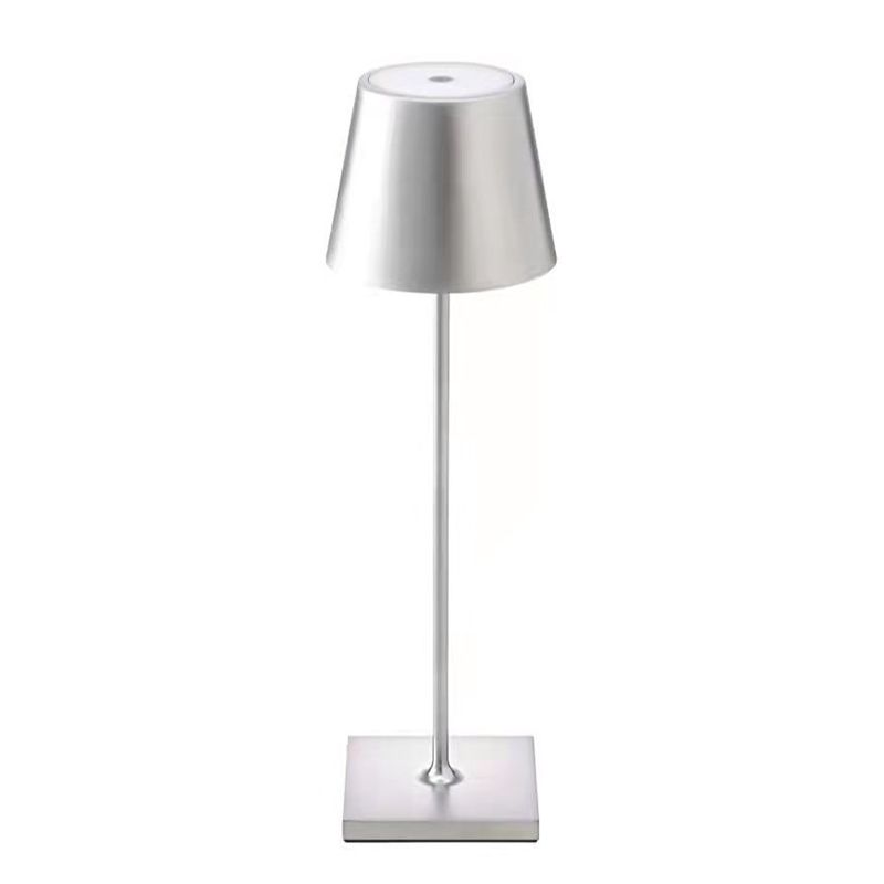 Lampe de table en métal avec commande tactile, lumière de table de cylindre pour le bureau