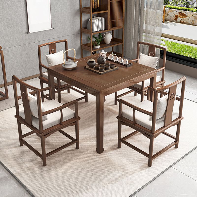 Traditional Wood Dining Set 1/5 Pieces Rectangle Dining Table Set