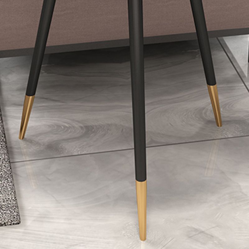 Modernistic Metal 3 Legs End Table Round Slate Top Side End Table