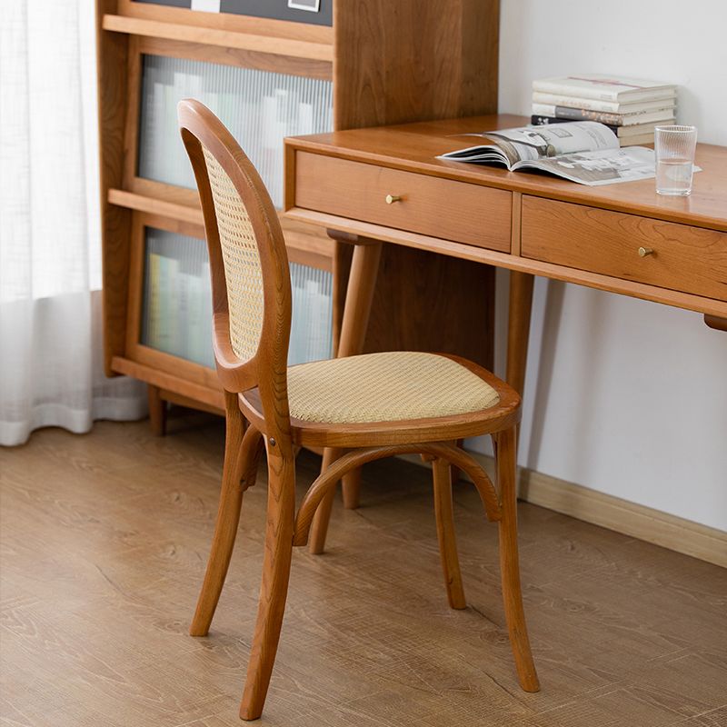 Wood Dining Side Chair Tropical High Back Outdoors Dining Chair