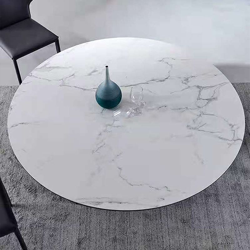 Modern style Round Dinner Table Steel Pedestal Base Table for Room