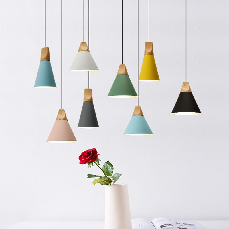 Contemporary Hanging Light Metal Shade Pendent Lighting Fixture for Sitting Room