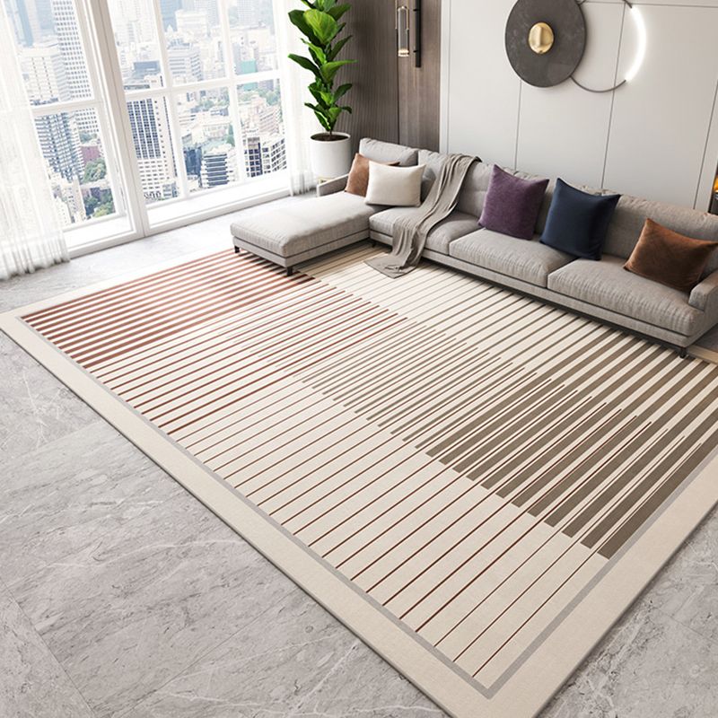 Light Brown Modern Rug Blending Color Piece Rug Washable Rug for Living Room