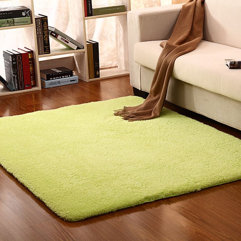 Casual Plain Rug Multi Color Polyster Area Rug Non-Slip Backing Easy Care Washable Carpet for Bedroom
